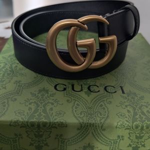 Authentic Gucci marmont slim belt 80cm new with box